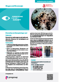 Produktblatt Biomethan als Energieträger und Substrat