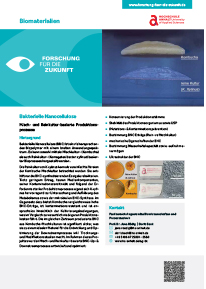 Produktblatt Bakterielle Nanocellulose: in- und ex-situ-Modifikationen